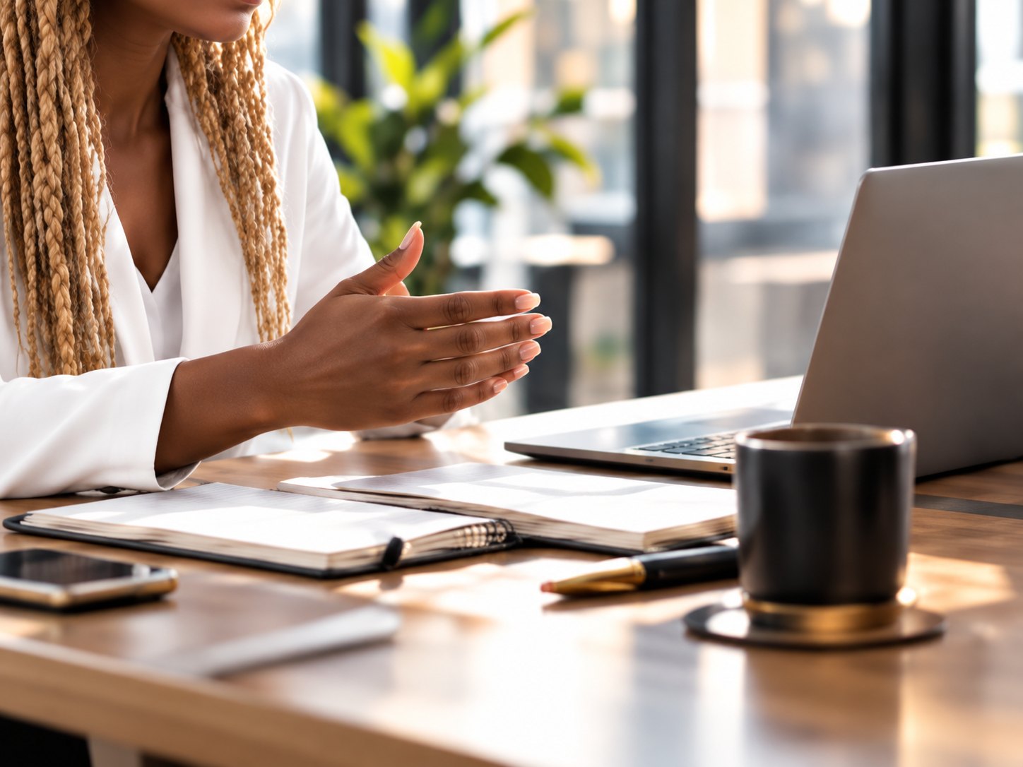 Échange de travail autour d’un ordinateur portable